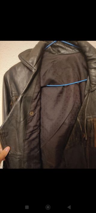 Cazadora cuero flecos