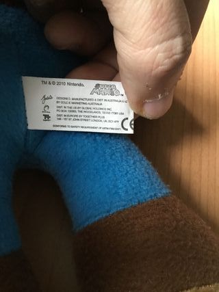Muñeco antiguo de peluche 30cm súper Mario bros.