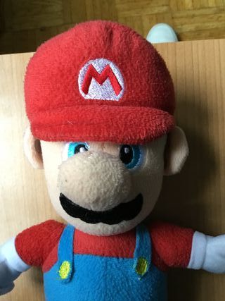 Muñeco antiguo de peluche 30cm súper Mario bros.