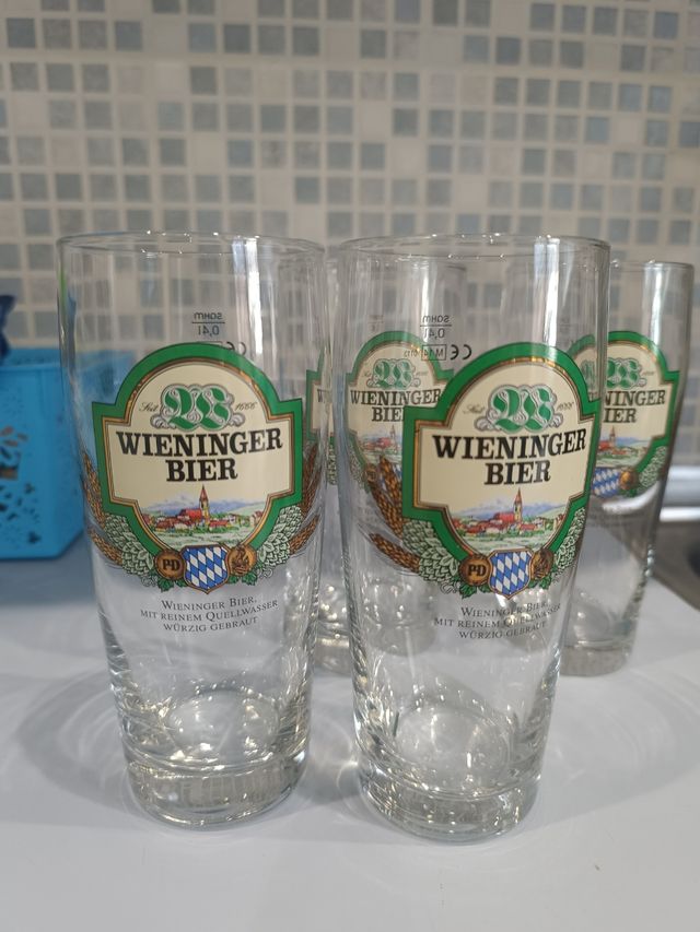 Set 4 bicchieri 0.4 birra wieninger bier