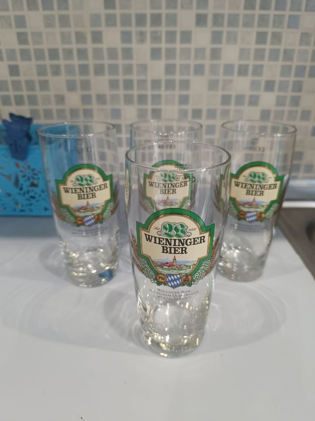 Set 4 bicchieri 0.4 birra wieninger bier