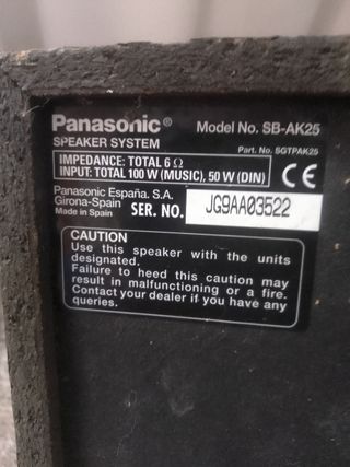 ALTAVOZ  PANASONIC SUPERWOOFER