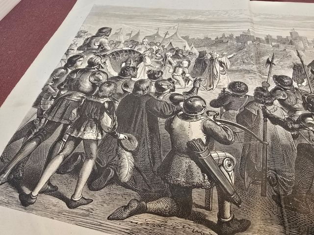 Hoja Grabado Sitio y toma de la Ciudad de Granada