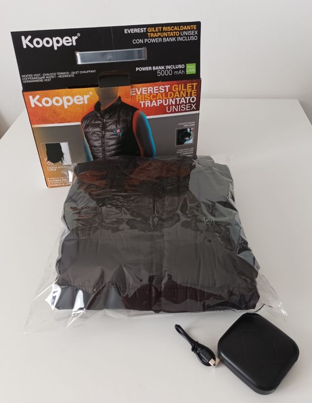 Gilè riscaldante unisex con power bank