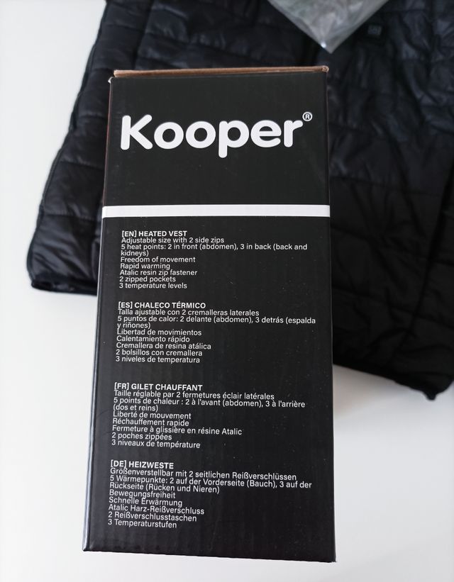 Gilè riscaldante unisex con power bank