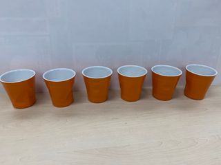Set bicchieri in ceramica colore arancio
