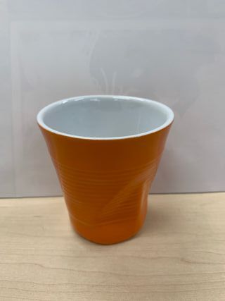 Set bicchieri in ceramica colore arancio