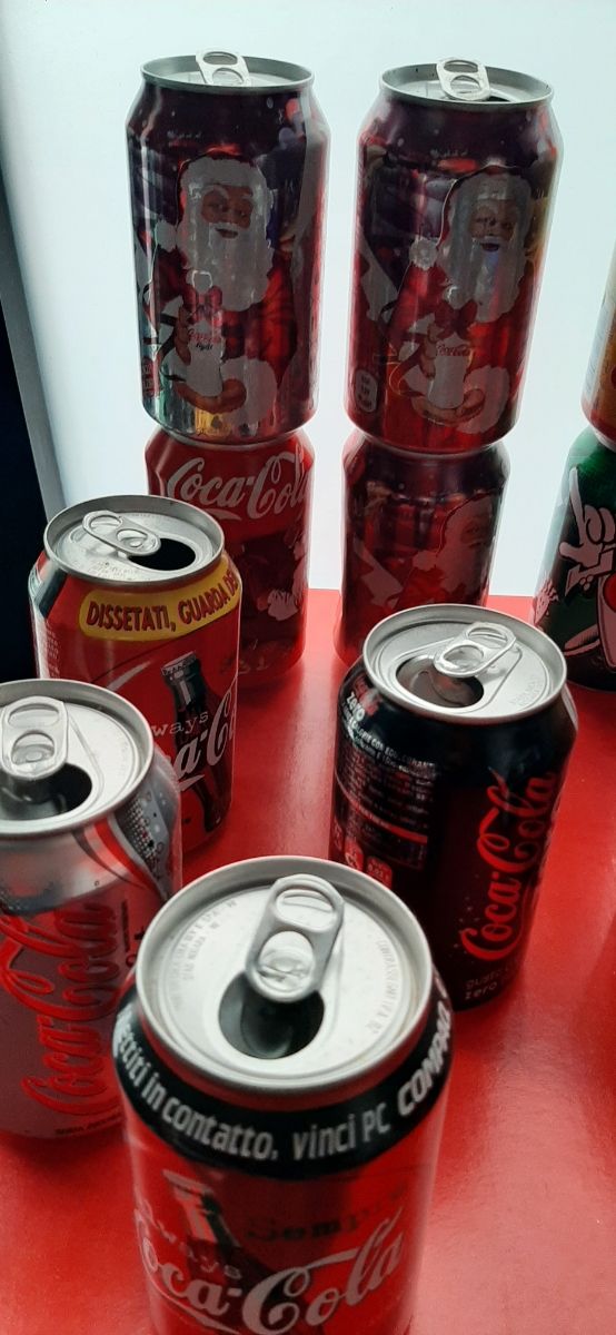 19 Lattine Coca Cola 7up pepsi