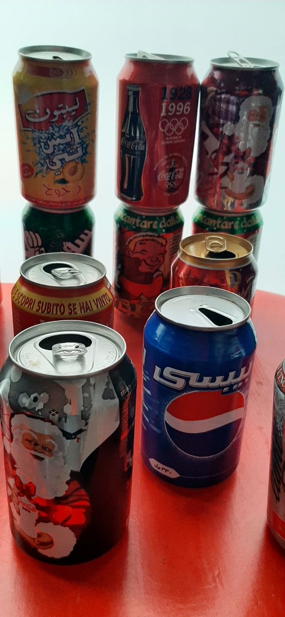 19 Lattine Coca Cola 7up pepsi