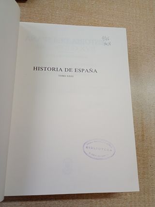 Historia de España. M. Pidal, XXIII, 1a edición.
