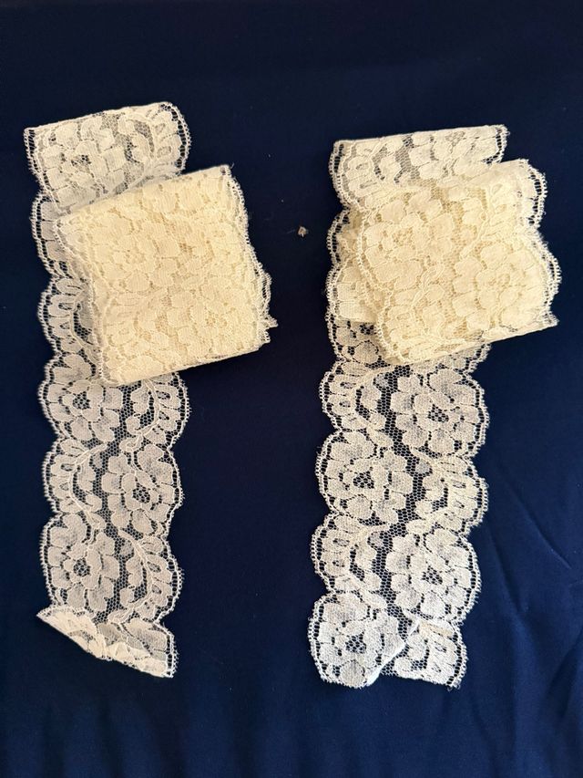 Punta de encaje 2 tiras de 7 cm ancho