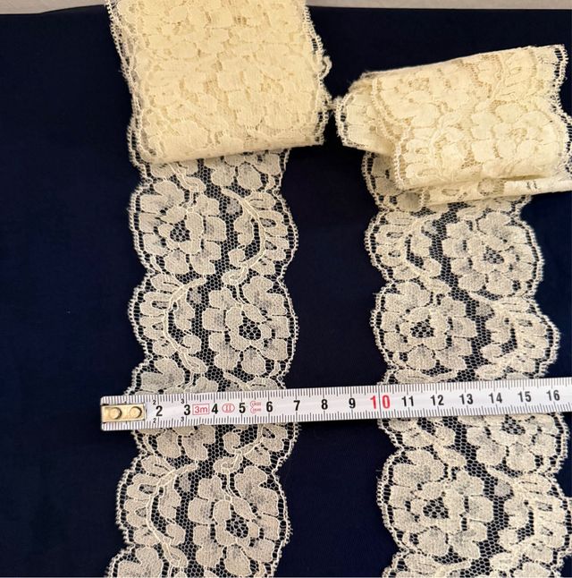 Punta de encaje 2 tiras de 7 cm ancho