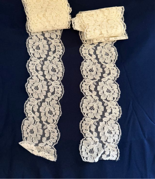 Punta de encaje 2 tiras de 7 cm ancho