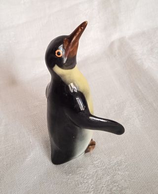 Set Miniatura Famiglia Pinguini Porcellana Vintage