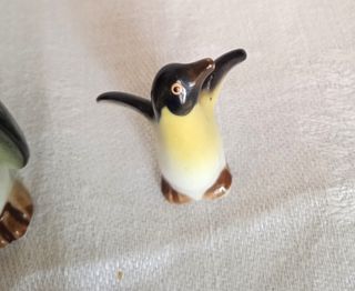 Set Miniatura Famiglia Pinguini Porcellana Vintage