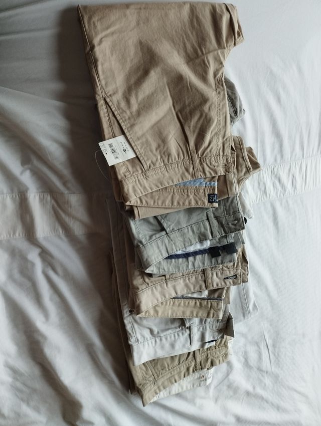 Pantalones chinos de algodón. t.42