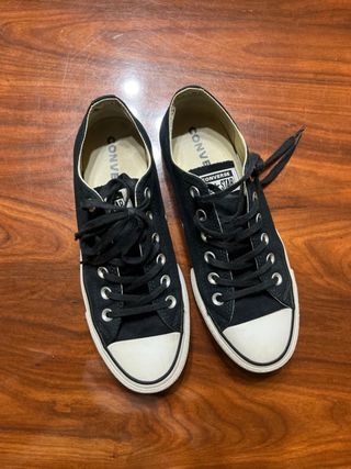 Converse negras plataforma
