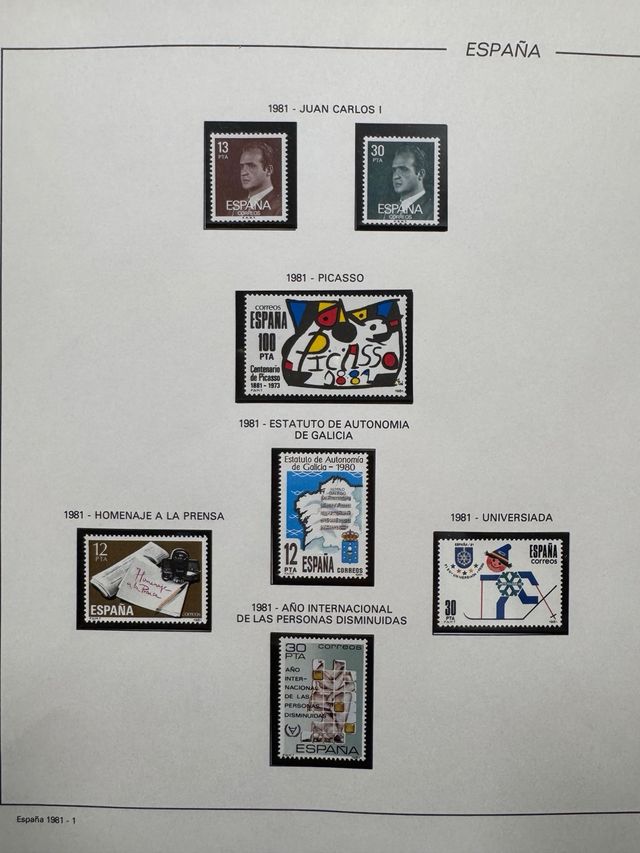 Sellos de España . 1981 a 1987