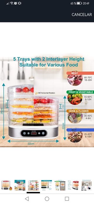 Deshidratador de alimentos