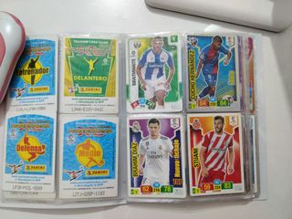 Album de cartas de fútbol de varias temporadas