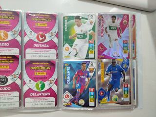 Album de cartas de fútbol de varias temporadas