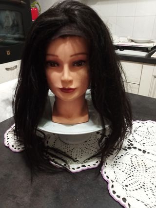 Vendo tupè   nero di capelli naturali " umani "