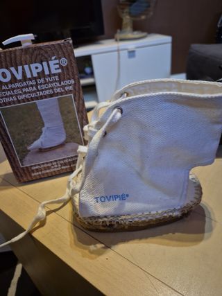 Alpargata de yute para escayola