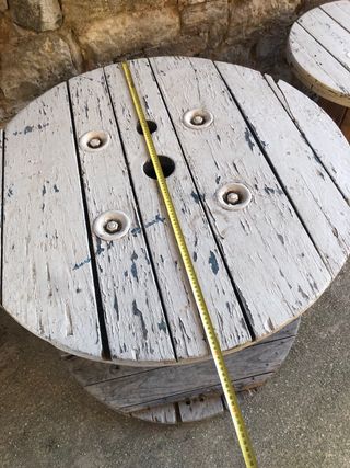 Bobinas madera para mesa