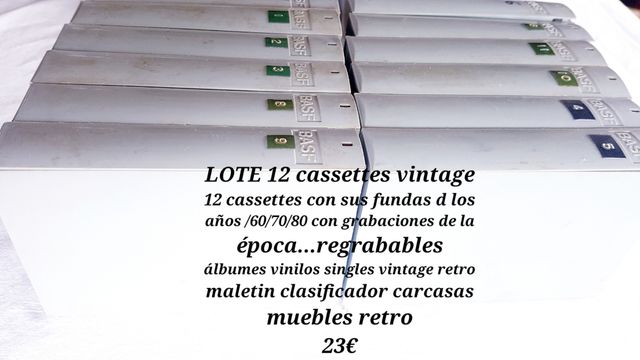 Cassettes vintage LOTE 12 unid