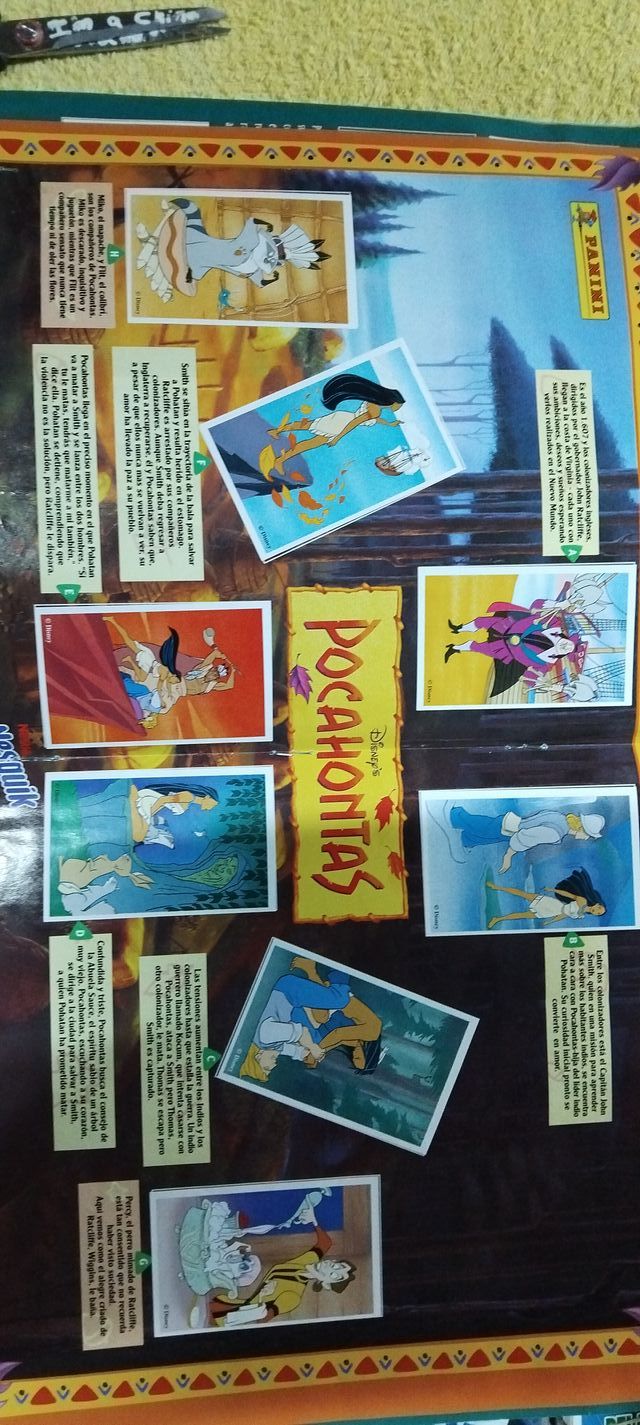 Album cromos Pocahontas COMPLETO