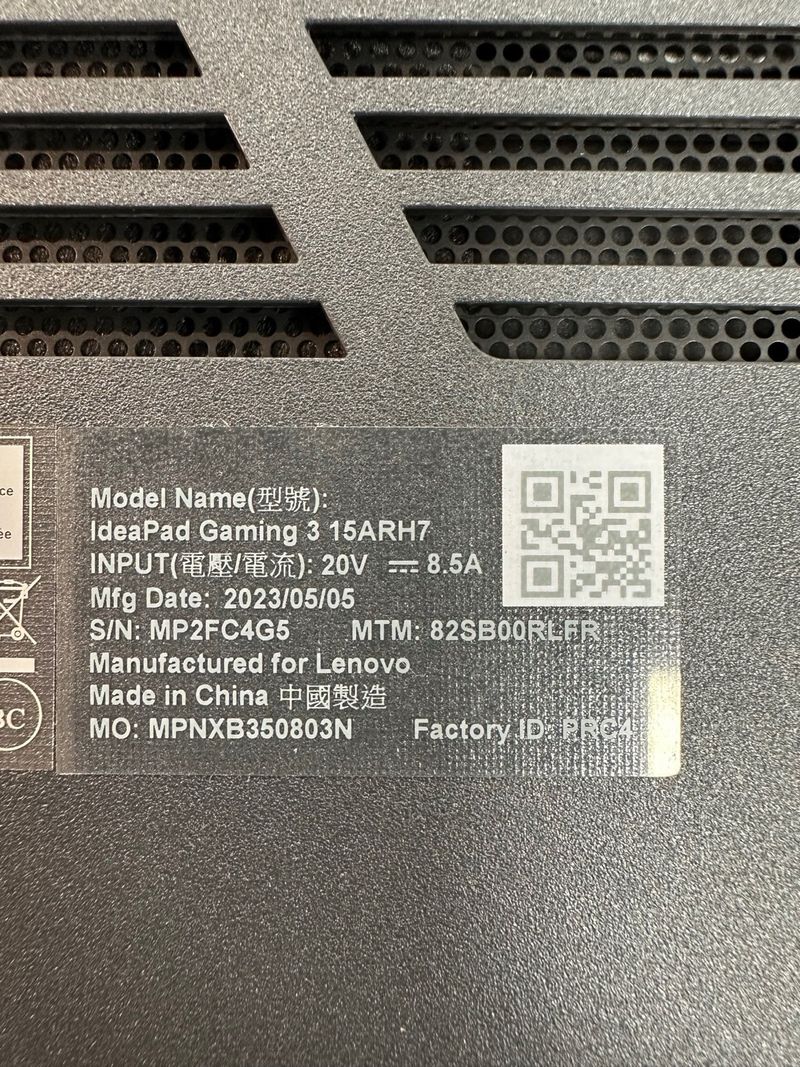 LENOVO IdeaPad Gaming 3 15ARH7 #50803N afbeelding 10