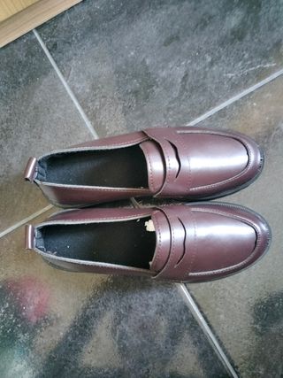 Mocasines escolares marrones