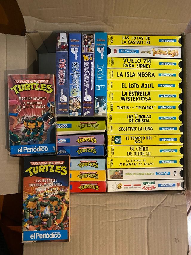 Videos VHS TINTIN TORTUGAS NINJAS Y MANGA.