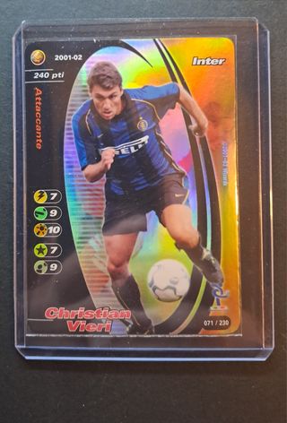 Card 3X Christian Vieri Foil 2001-02
