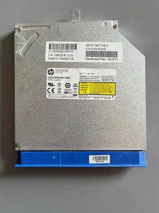 Grabadora SATA de DVD HP DU-8A6SH para portátil