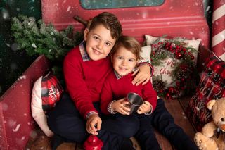 Decorado de Navidad para fotografía profesional