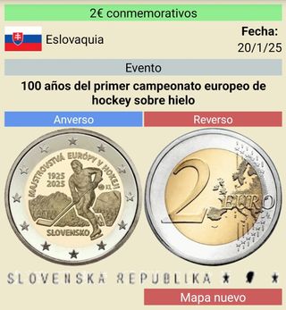 Moneda conmemorativa de dos euros Eslovaquia 2025