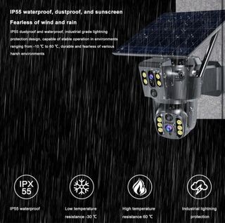 Telecamera di Sicurezza Esterna a Doppio Obiettivo