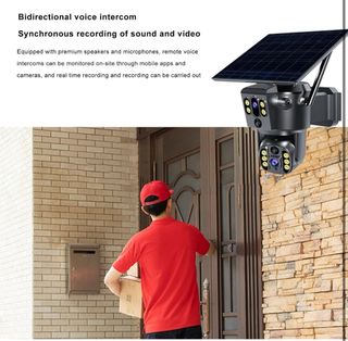 Telecamera di Sicurezza Esterna a Doppio Obiettivo