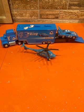 Camión y coche +helicóptero de metal cars dinoco43