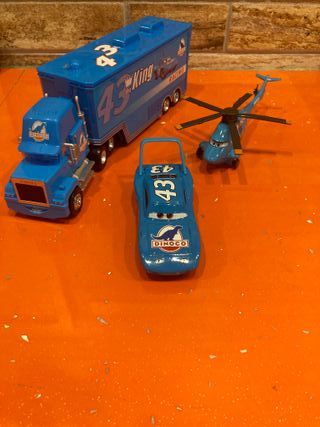 Camión y coche +helicóptero de metal cars dinoco43