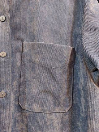 Camisa azul de pana de mujer