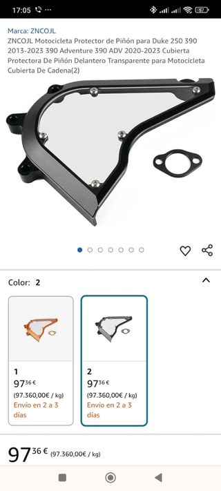 Protector de Piñón delantero para moto