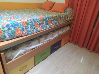 Habatacion juvenil. Cama nido de 90 con dos colcho