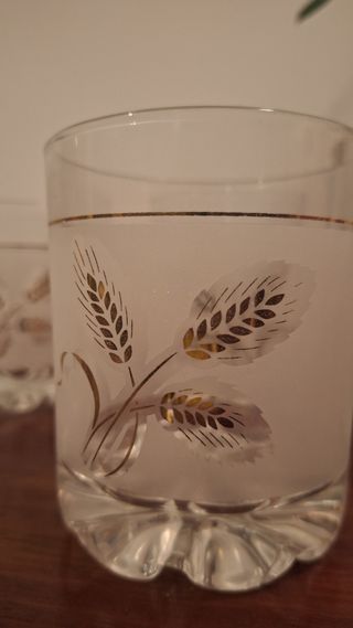 Set 6 bicchieri con decoro in ORO