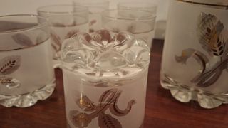 Set 6 bicchieri con decoro in ORO