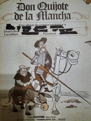 Album de cromos Don Quijote de la Mancha 1987