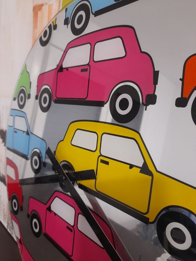 Reloj de pared de cristal