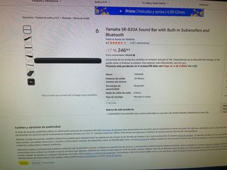 BARRA DE SONIDO YAMAHA SR B20 NUEVA SIN USO