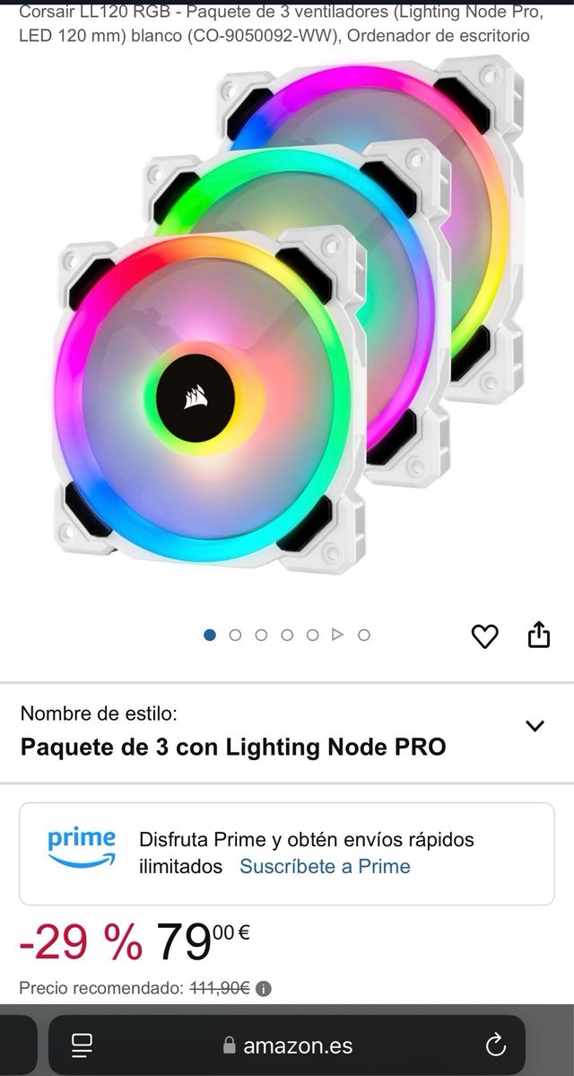 Ventiladores Corsair Pack de 3